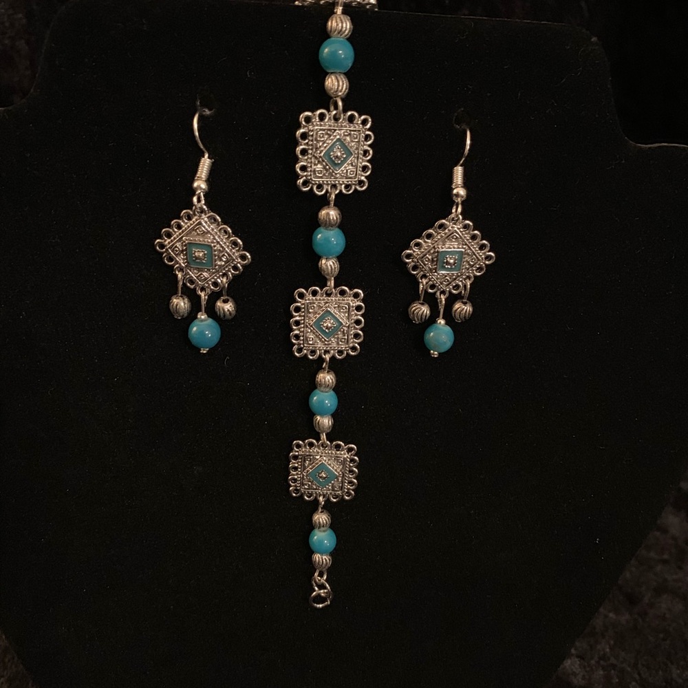 Matching earrings and bracelet